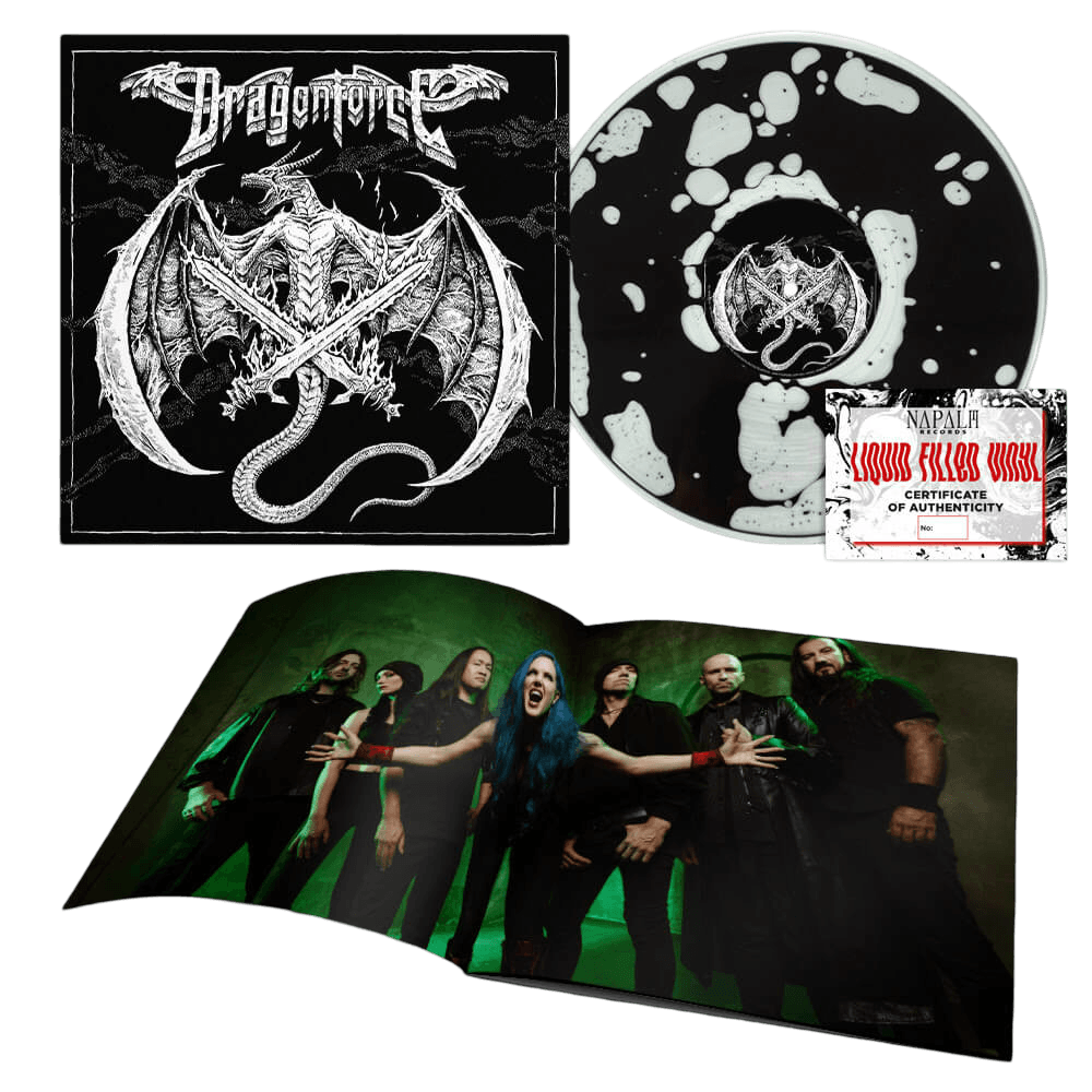 Dragonforce self titled album Vinyl Liquid Filled Vinyl – Black Liquid