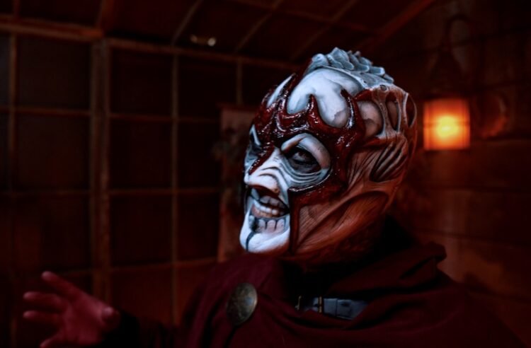 Waylon Reavis A Killer's Confession wearing a devils mask